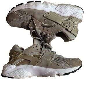 NIKE HUARACHE RUN GS Boys Cobblestone Cobblestone-white-black Youth Size 6.5